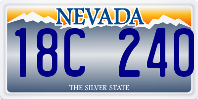 NV license plate 18C240