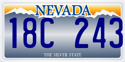 NV license plate 18C243