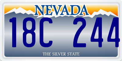 NV license plate 18C244