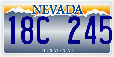 NV license plate 18C245
