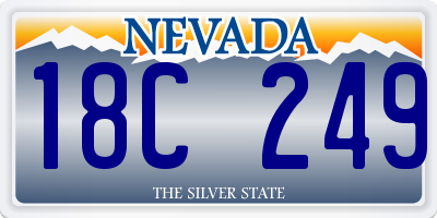 NV license plate 18C249