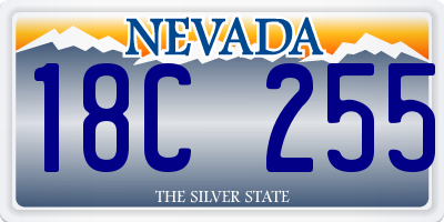 NV license plate 18C255