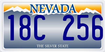 NV license plate 18C256