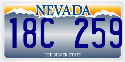 NV license plate 18C259