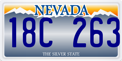 NV license plate 18C263