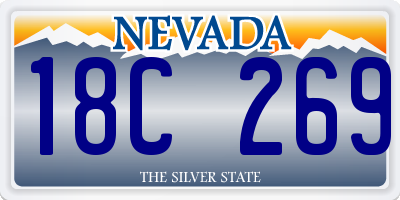 NV license plate 18C269