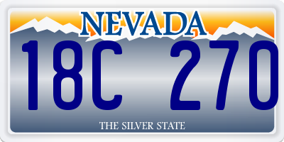NV license plate 18C270