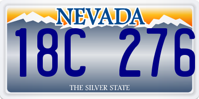 NV license plate 18C276