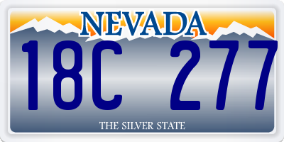 NV license plate 18C277