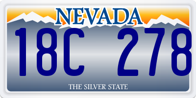 NV license plate 18C278