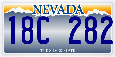 NV license plate 18C282