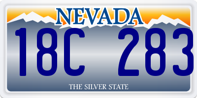 NV license plate 18C283
