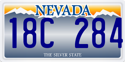NV license plate 18C284
