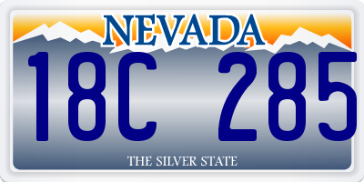 NV license plate 18C285