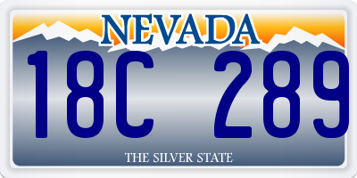 NV license plate 18C289