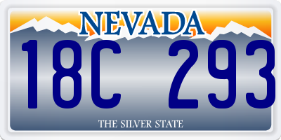 NV license plate 18C293