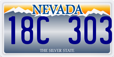 NV license plate 18C303