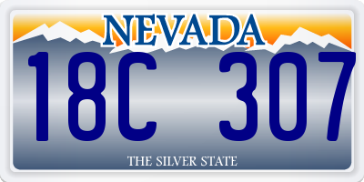 NV license plate 18C307