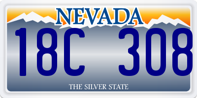 NV license plate 18C308