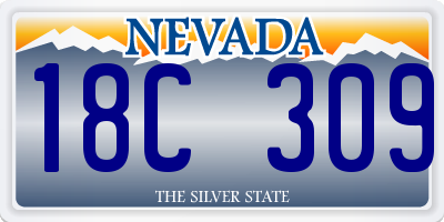 NV license plate 18C309