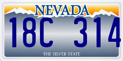 NV license plate 18C314