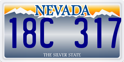 NV license plate 18C317