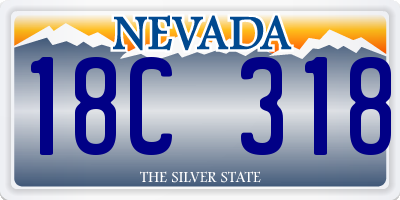 NV license plate 18C318
