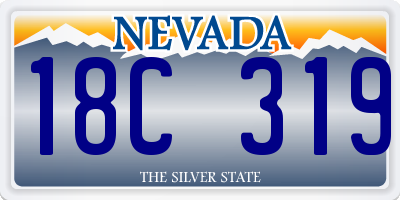 NV license plate 18C319