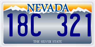 NV license plate 18C321