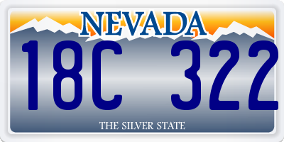 NV license plate 18C322