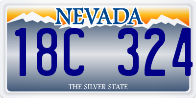 NV license plate 18C324
