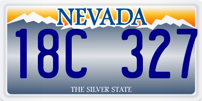 NV license plate 18C327