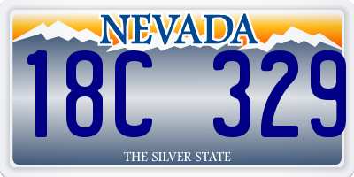 NV license plate 18C329