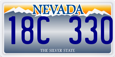 NV license plate 18C330