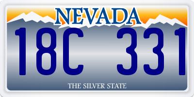 NV license plate 18C331