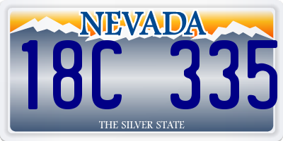 NV license plate 18C335