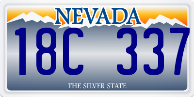 NV license plate 18C337