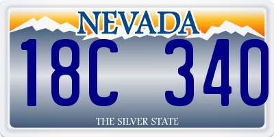 NV license plate 18C340