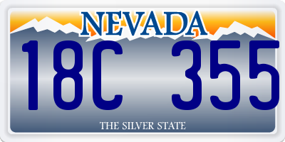 NV license plate 18C355