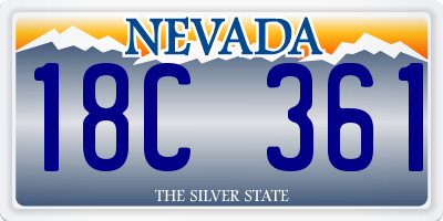 NV license plate 18C361
