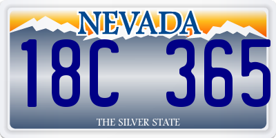 NV license plate 18C365
