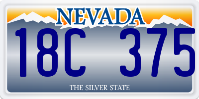 NV license plate 18C375