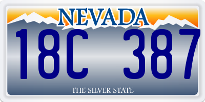 NV license plate 18C387