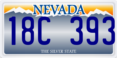 NV license plate 18C393