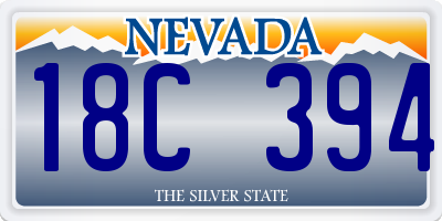NV license plate 18C394