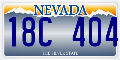 NV license plate 18C404