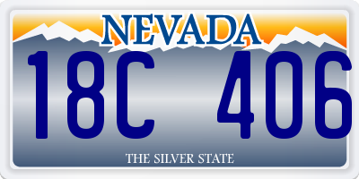NV license plate 18C406