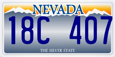 NV license plate 18C407