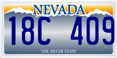 NV license plate 18C409