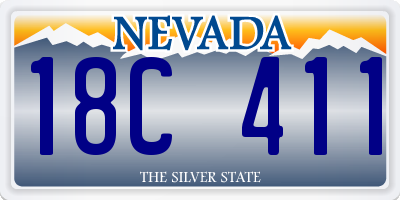 NV license plate 18C411